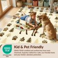 thumbnail image 4 of Design&I 8'x10' Washable Area Rug Extra Large Skid-Resistant Low Profile Deer Hunting Woodland Scene With Bear Paw Print And Antler Accents for Living Room, Family, 4 of 7