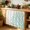 Turquoise White, variant on Coastal Corals Under Sink Curtain for Closet, Privacy Short Cabinet Curtains, Turquoise White Ocean Life Shabby Wooden Self Adhesive RV/Open Cabinet Skirt Adds Bathroom Storage 11"x13"
