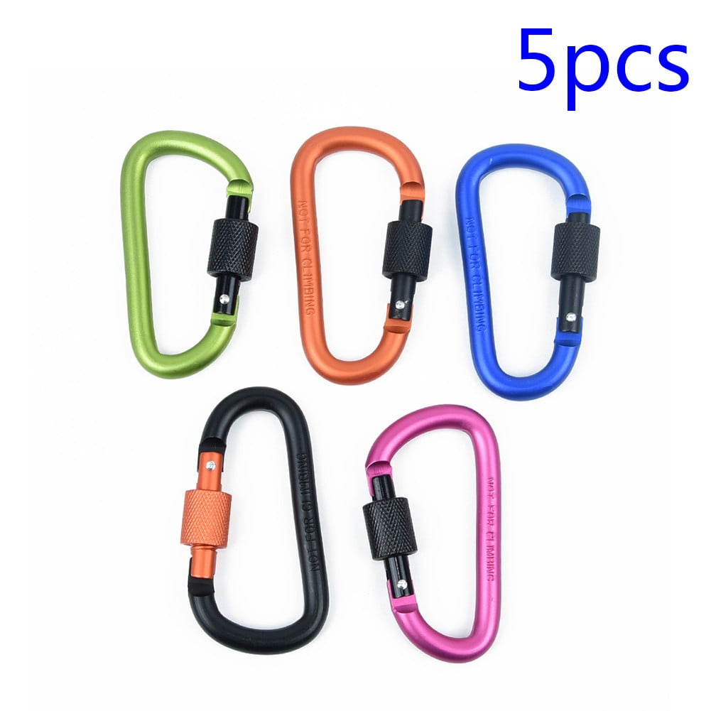 Aluminum Alloy Key Chain D-Ring  Large Snap Hook Carabiner Safety Balance Clip 