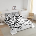 thumbnail image 3 of Erosebridal Bats Comforter King Black White Halloween Bedding Set Gothic Animal Comforter Set For Adults Men Women Horror Wildlife Quilt Duvet Insert Halloween Room Decor 2 Pillow Cases, 3 of 7