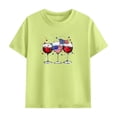 thumbnail image 4 of Edvintorg Girls Outfits 4Th Of July Independence Day Short Sleeve Crewneck Casual Athletic Top and Short Size 4-14, 4 of 9