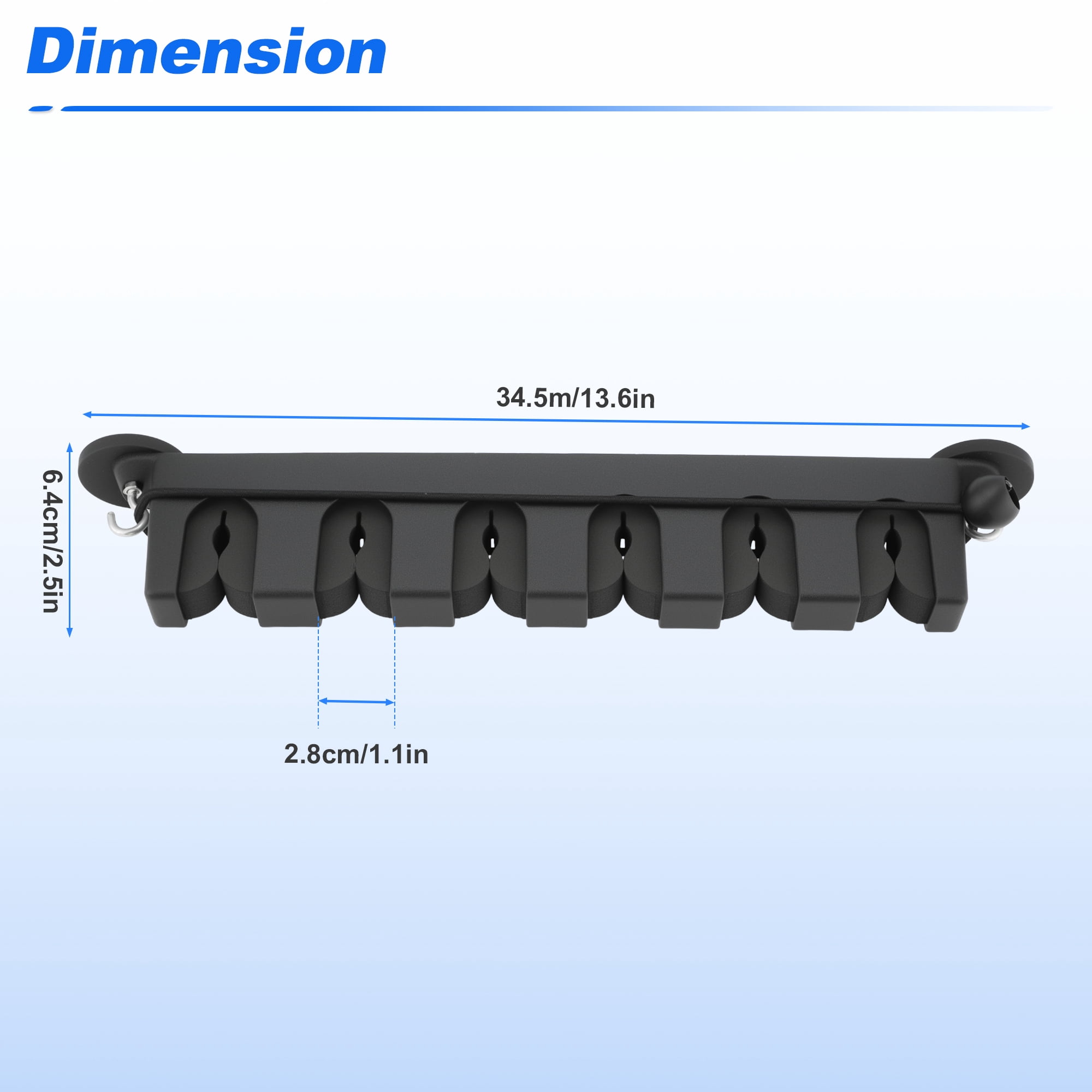 Unique Bargains Magnetic Fishing Rod Holder for Car Black 6 Rods 2 Pcs