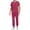 Hot Pink, variant on Yteetum Scrub for Men Solid Color Crew Neck Button Down Short Sleeve Shirts with Pockets and Drawstring Trousers Quickly Drying Doctors Surgicals Gowns Protective Nursing Uniforms Two Piece Sets