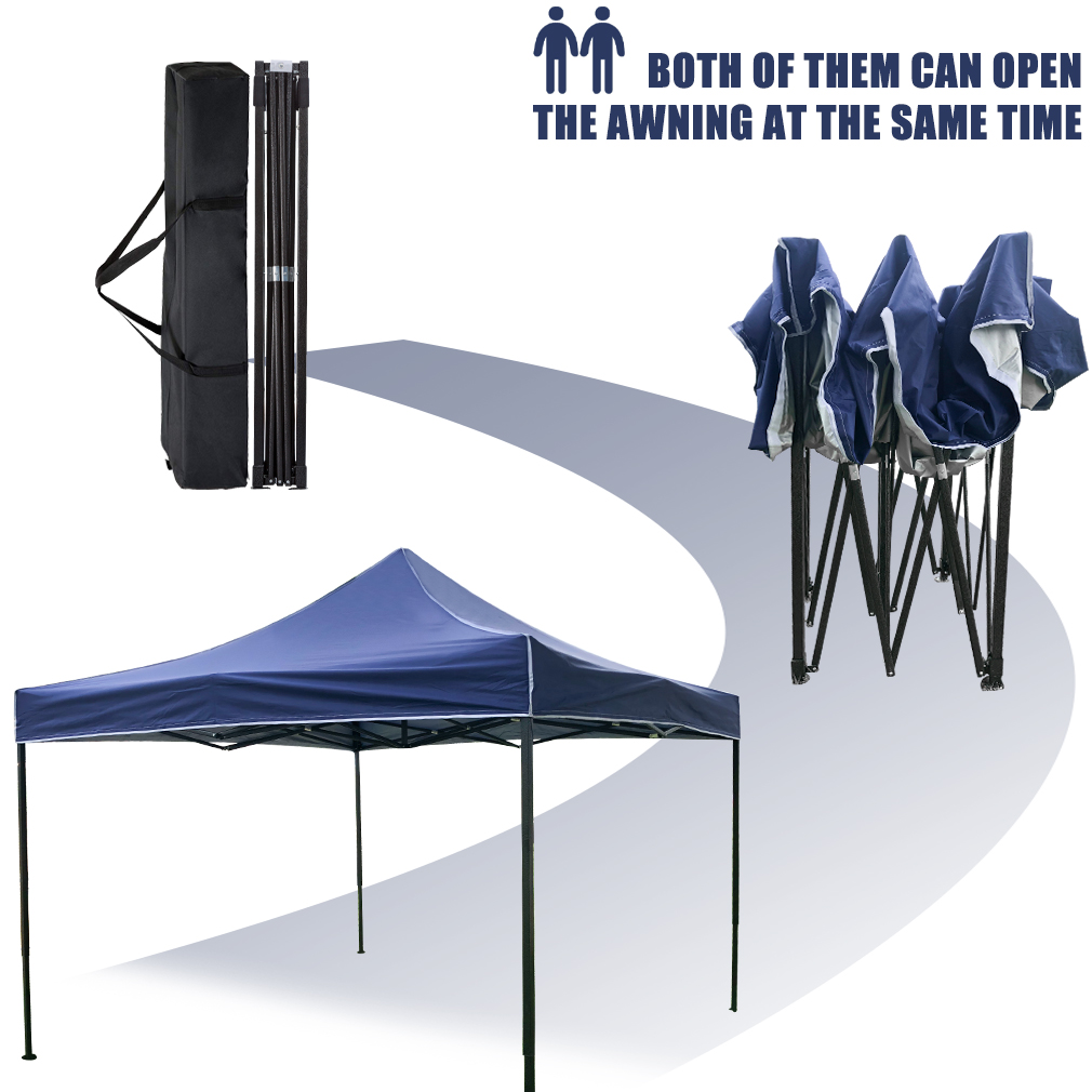 Pop up Canopy 10x10 Pop up Canopy Tent Folding Protable Ez up Canopy Sun Shade , 118.1 in, Blue - image 5 of 6