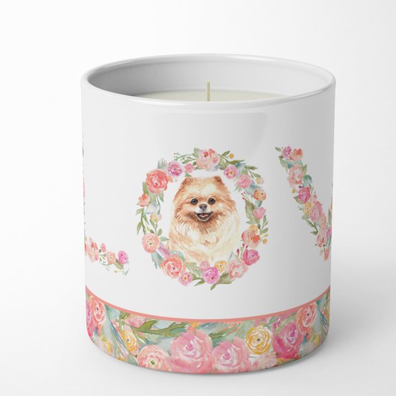Pomeranian #2 Love 10 oz Decorative Soy Candle 3.25 in x 3.75 in