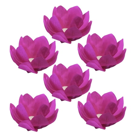 Lumabase Lotus Floating Paper Lanterns - Set of 6