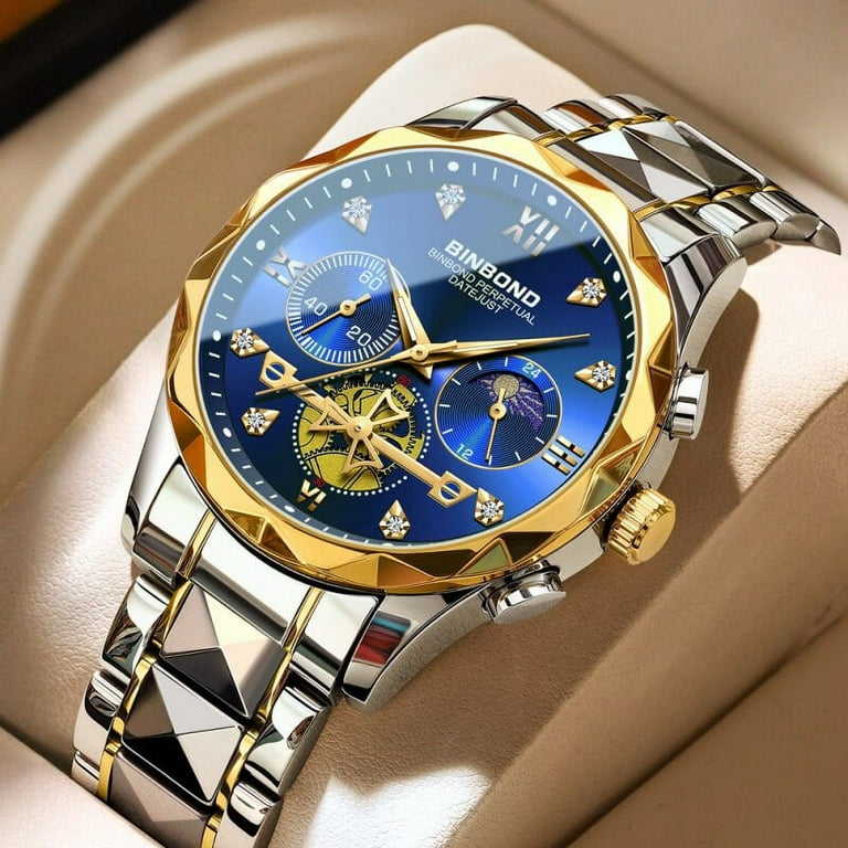 BINBOND Man Wristwatch Top Brand Luxury Waterproof Luminous
