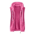 thumbnail image 5 of Women Jackets Fall Polar Hooded Vest Solid Sleeveless Drawstring Waistcoat Winter Clothes, 5 of 5