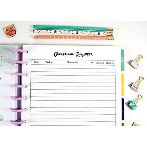 Checkbook Register Inserts for 11 Disc Planners