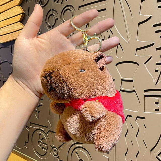 Creative Capibala Capybara Series Keychain Cartoon Cute Doll Couple Car Bag Key Chain Pendant Charming Capibala Keyring Gift