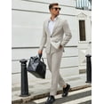 thumbnail image 3 of COOFANDY Mens Casual Suits 2 Piece Set One Button Dress Suits for Graduation Wedding Business, 3 of 6