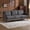 Dark Gray, variant on Ktaxon 83" Corduroy 3-Seat Sofa, Thick Cushion Couch with Solid Rubber Wood Frame and Arm Side Pockets for Living Room Apartment Light Khaki