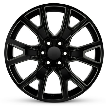 For 1999-2022 Chevrolet Silverado 1500 22 Inch Polished Black Rim - OE Direct Replacement - Road Ready Car Wheel