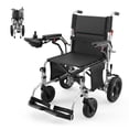 thumbnail image 3 of MediNex Lightweight Foldable Electric Wheelchair for Seniors, All Terrain Motorized Power Wheelchair, 20+ Mile Range, 350 lbs Capacity, 500W Motors, Silver, Wide, 3 of 10