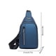 thumbnail image 3 of Sling Bag Crossbody Chest Shoulder Pack | Travel Purse for Men Women | Lightweight Cloth | Earphone Hole | Large Capacity | Fits 7.9in Tablet | Adjustable Strap | Gray Blue Green | 30x17x5.5cm, 3 of 8