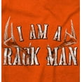 thumbnail image 2 of Rack Man Funny Deer Antler Hunting Men's Graphic T Shirt Tees Brisco Brands S, 2 of 6
