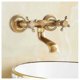 thumbnail image 3 of Vintage Copper Wall Mounted Faucet, Antique Kitchen Wall Sink 180 Degree Rotatable with Hot and Cold Water Cisea.., 3 of 3