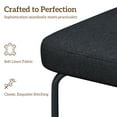 thumbnail image 6 of HomeZeer Counter Height Bar Stool Chairs Set of 2, 26" Kitchen Island Barstools with Back and Footrest, Square Line Fabric Upholstered Bar Chair ,Black, 6 of 8