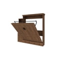 thumbnail image 2 of RoomAndLoft Queen Wood Murphy Wall Bed & Shelf Storage with Drawers in Brown, 2 of 4