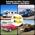 thumbnail image 3 of PAHTTO 4Pack Wheel Chocks, Heavy Duty Wheel Chocks with Rope for Easy Removal, Durable, Non-Slip, Hard Plastic Wheel Chocks for, RV, Camper, Effective in Keeping Your Vehicle in Place, Yellow, 3 of 7