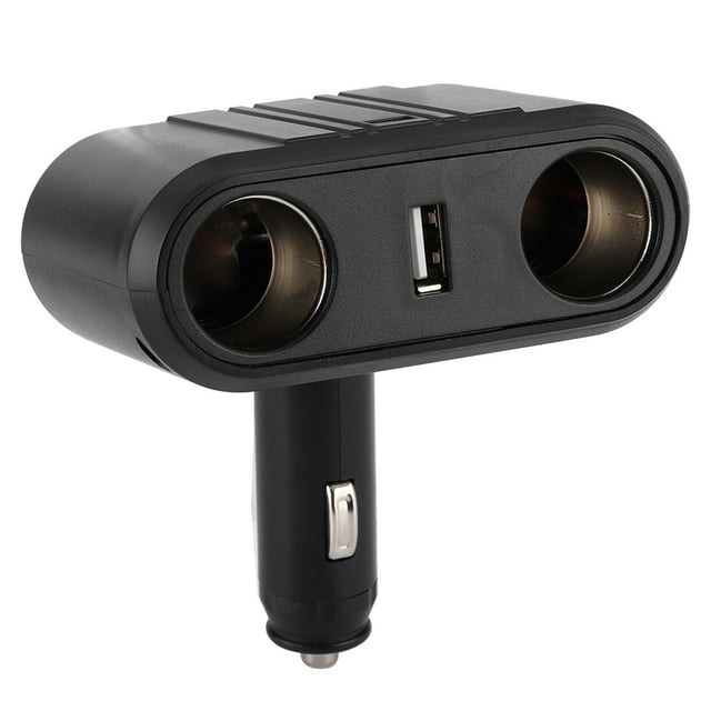 Lighter Socket Lighter Outlet Car Usb Quick Charger Universal Car 2 Way Cigar Lighter Splitter Charger Adapter With USB Fast Charge Port 12-24V