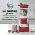 thumbnail image 3 of Hamilton Beach Wave Action Blender for Kitchen, 48 oz Jar for Smoothies and Shakes, Red, 3 of 9
