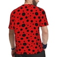 thumbnail image 2 of Wukai Ladybug Pattern Print Men's Short-Sleeved Mesh T-Shirt,Quick-Dry Short Sleeve Workout T-Shirt-Large, 2 of 8