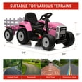 thumbnail image 4 of Kojooin Kids Ride On Tractor with Detachable Trailer, 12V Electric Ride On Toy with Remote Control and LED Headlights, 4 of 8