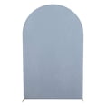 thumbnail image 2 of Balsa Circle 8 ft Dusty Blue Fitted Matte Spandex Round Top Wedding Arch Backdrop Stand Cover Party Events Decorations, 2 of 6