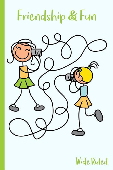 Friendship Fun Wide Ruled Stick Figure Girls Talking On String Phone 6 X 9 Kids Students Teachers Diary Write Doodle Notes Sketch Pad Walmart Com Walmart Com,Pixelated Face Blur Png