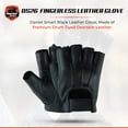 thumbnail image 2 of Daniel Smart Deerskin Leather Gloves – Fingerless Motorcycle Gloves with Gel Palm and Wrist Strap, 2 of 6