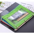 thumbnail image 3 of Binder Fabric Pencil Pouch 3-Ring Binder Pencil Case Bag with Zipper 3 Pack(Sapphire), 3 of 9