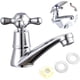 thumbnail image 2 of Grifo monomando moderno para lavabo de agua fría, grifo de cascada, accesorios con acabado cromado, grifo para lavabo de baño, cocina y hogar con filtro, 2 of 7