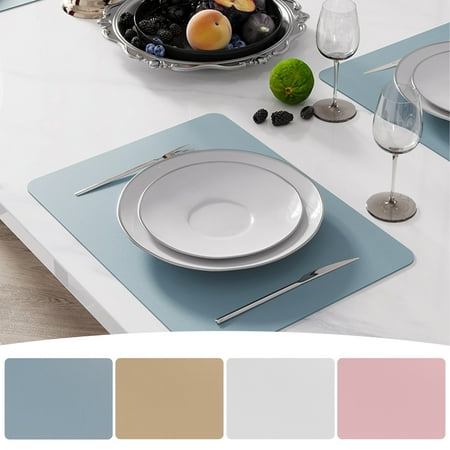 

Jacenvly Home Decor Clearance Modern Placemat Leather Household Oil-Proof Avoid-Scalding Avoid-Slip Heat Insulation Mat Bowl Mat Table Mat Big Size Bathroom Decor