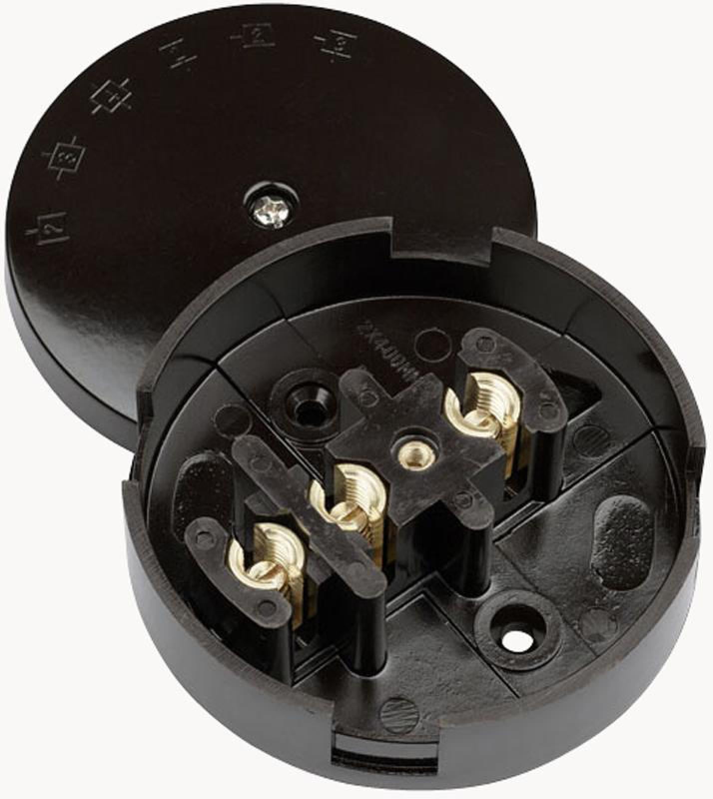 CLICK Heavy Duty Junction Box, 30A, 3x Terminals, Brown