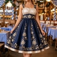 thumbnail image 2 of WAGUTH Women's Oktoberfest Print Dirndl Dresses Sleeveless Midi-Length Dress A‑Line Swing Dress for Beer Festival Party, 2 of 5