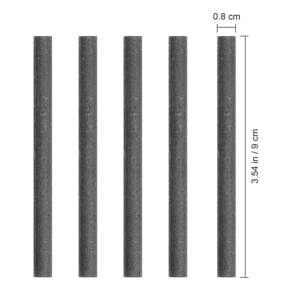 Toyvian 10pc Graphite Electrodes Electrolysis Carbon Rod 8mm Diameter Bar Material