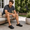 thumbnail image 4 of YUKTOPA Men’s Garden Clogs, Lightweight EVA Slip On Clog Sandals, Water Friendly Comfort Casual Outdoor Yard Shoes, Beach Pool Shower MulesBlack 44, 4 of 5