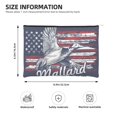 thumbnail image 3 of Zufioo Mallard Duck With American Flag Print DuPont Paper Portable Toiletry Bag, 8.9x6.5 inch Zippered Hand-held Paper Cosmetic Bag Storage Tool Kit, 3 of 7
