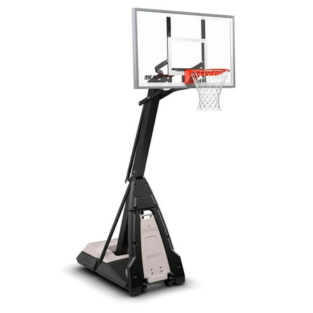 Spalding the Beast 60 In. Glass Portable Basketball Hoop System, 2 Boxes For Pick Up, Missing 1 Box, See Pics For Details 