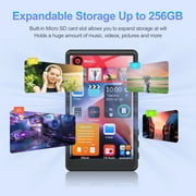 80GB Mp3 Player with Bluetooth, 4.0 in Full Touchscreen Mp4 Player, Voice Recorder, Portable HiFi Sound Mp3 Music Player with Earphones, Built-in HD Speaker, Black