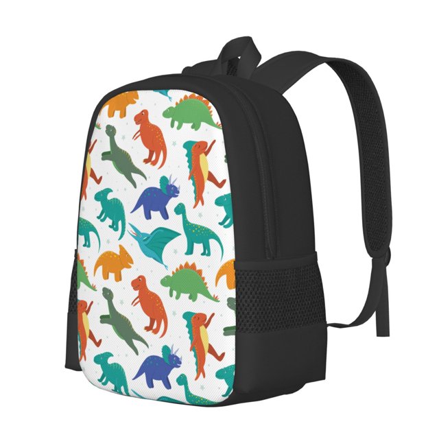 Easygdp Colorful Dinosaur Mochila de Gran Capacidad Minimalista Ideal para Escuela, Viajes y Uso Diario