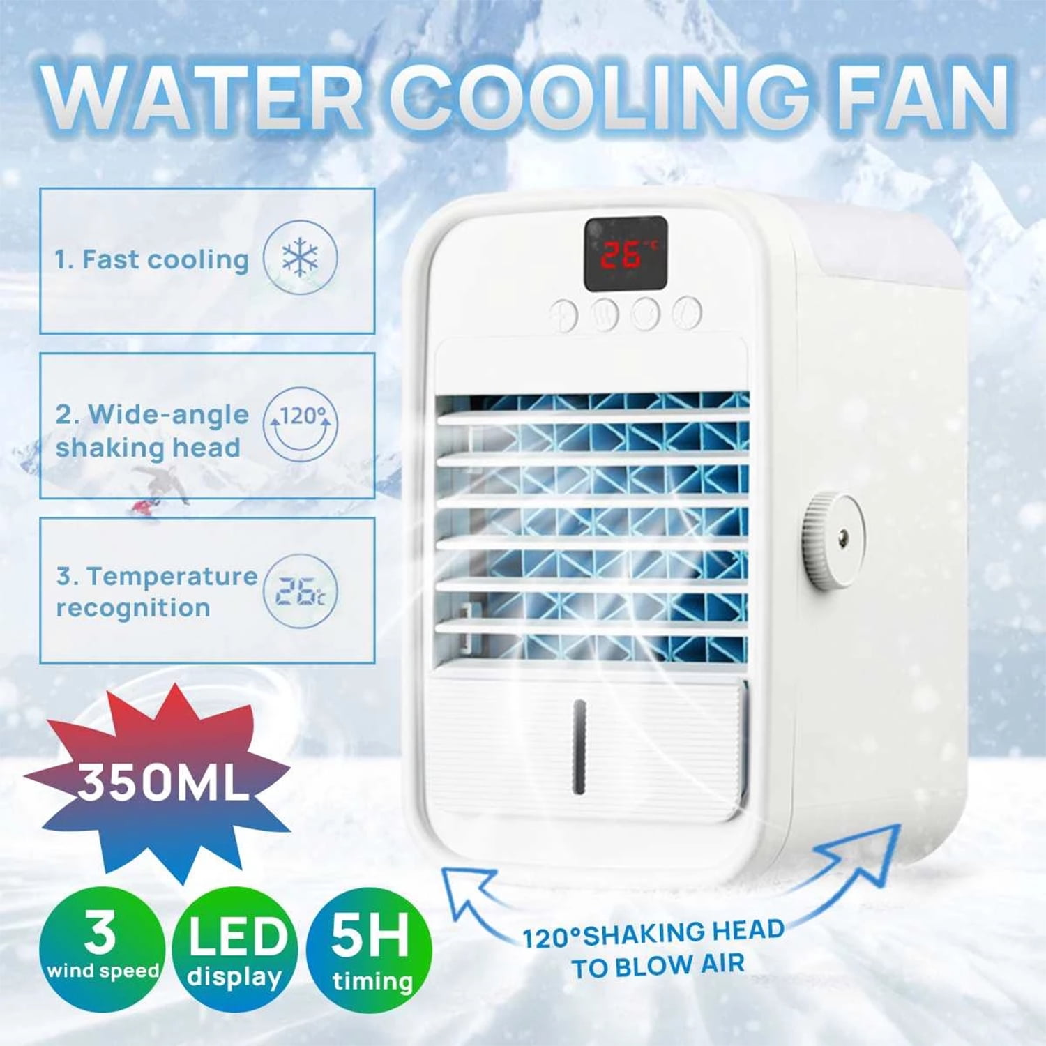 2021 Rechargeable WaterCooled Air Conditioner, Personal Air Cooler