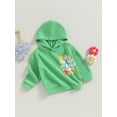 thumbnail image 3 of GXFC Little Girls Fall Hoodies Kids Girls Long Sleeve Hooded Flower Letter Print Sweatshirt Tops Children Girls Casual Autumn Pullovers 4-7T, 3 of 7