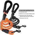 thumbnail image 2 of 2 Pack Dog leashes for Large Dogs Rope Leash Heavy Duty Dog Leash with Comfortable Padded Handle and Highly Reflective Threads 5 FT Dogs(Orange+Black), 2 of 5