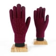 thumbnail image 7 of Fgnfyis Unisex Winter Knitted Gloves Solid Color Thermal Insulated Handwear for Extreme Cold Weather Red One Size, 7 of 7