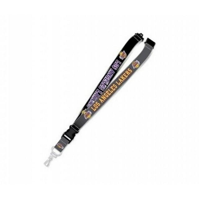 Los Angeles Lakers Black And Gray Lanyard With Safety Latch