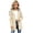 Beige, variant on Girls Waterproof Hooded Jackets Mid to Long Length Solid Rain Jacket Lightweight Soft Lining Kids Windbreaker Rain Coats with Pockets Easy On/Off Design(Green,7-8 Years)