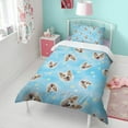 thumbnail image 4 of Corgi Footprint Duvet Cover and Pillowcase Set for Single Bedding, Bedroom Accessories for Kids Teens, 4 of 5