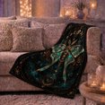 thumbnail image 6 of Mechanical Moth Beneath Moon Phases for Steampunk Art Enthusiasts, Mystical Ornate Steampunk Illustration Home Decor for Bedroom and Study, Halloween Gift with Cozy Flannel Blanket, 6 of 9